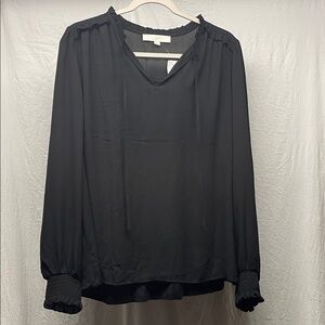 LOFT Women's Elegant Black Blouse